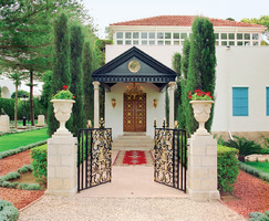 Entrance to the Shrine of Bahá’u’lláh, burial place of the Founder of the Bahá’í Faith, To Bahá’ís, it is the holiest spot on earth
